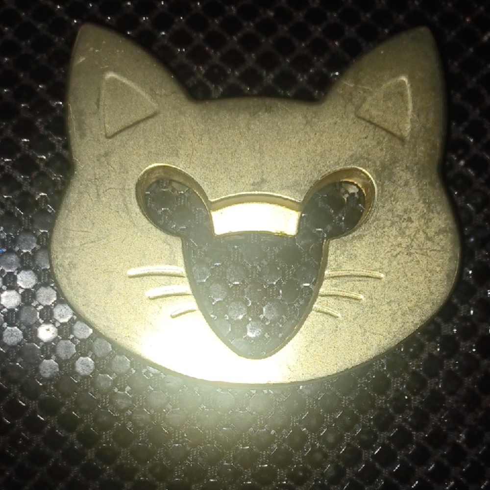 Gold and Black Cat-Shaped Bottle Opener